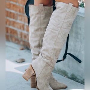 Vici Saint Slouch Knee Vegan Suede Boots